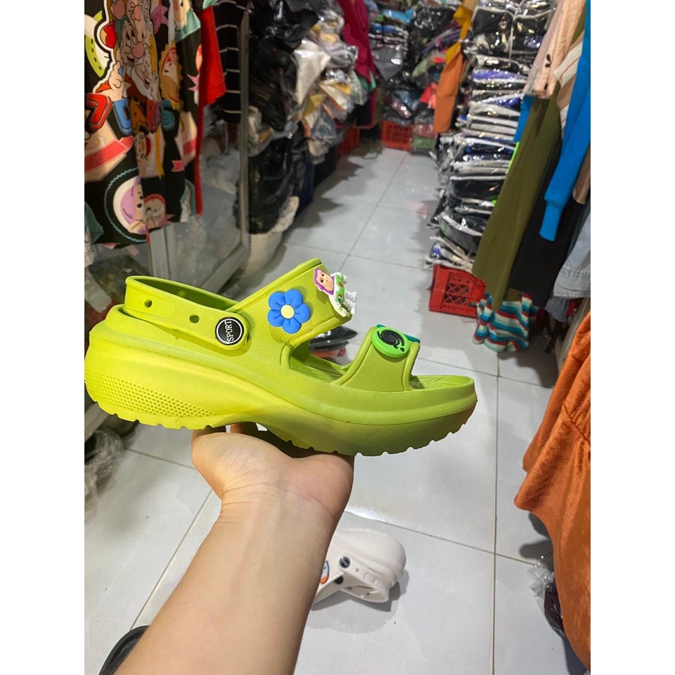 GIÀY SANDAL ĐẾ CAO 5CM SIÊU NHẸ 2 DÂY NỮ NHIỀU MÀU ĐẸP SIZE 36-40 KÈM STICKER ĐẸP