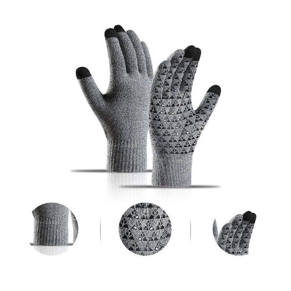 Găng Tay Lái Xe Đạp Bằng Silicone Lót Lông Cừu Chống Trượt