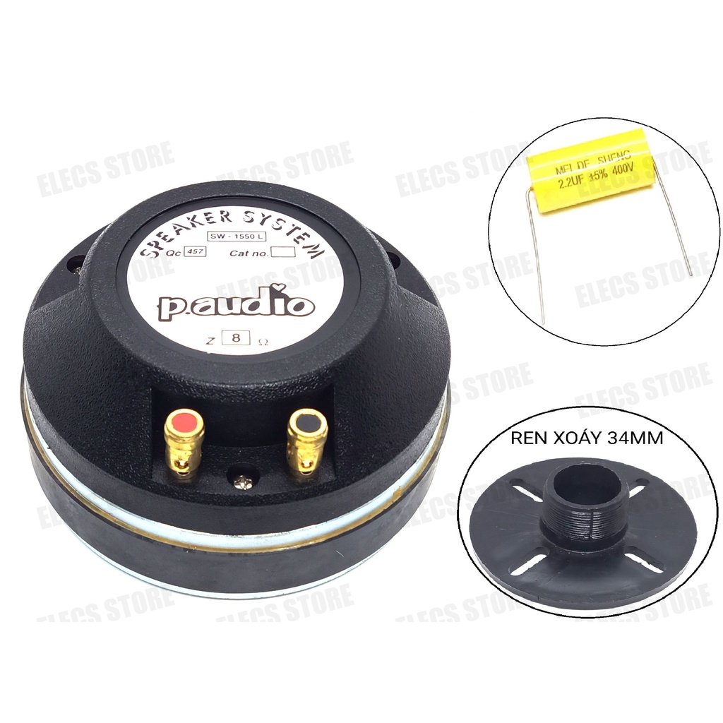 Loa Treble Kèn 450 P.Audio Kèm Bích Ren Xoáy Và Tụ 2.2uF (1 Cái)