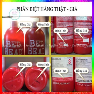 Dầu gội tigi đỏ bed head 750ml chính hãng cặp dầu gội dầu xả phục hồi tóc hư tổn