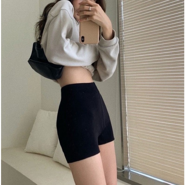 Quần Legging Đùi Yoga Nữ- Short body dáng ôm- Phong cách thể thao sporty cá tính Ulzzang HARI | BigBuy360 - bigbuy360.vn