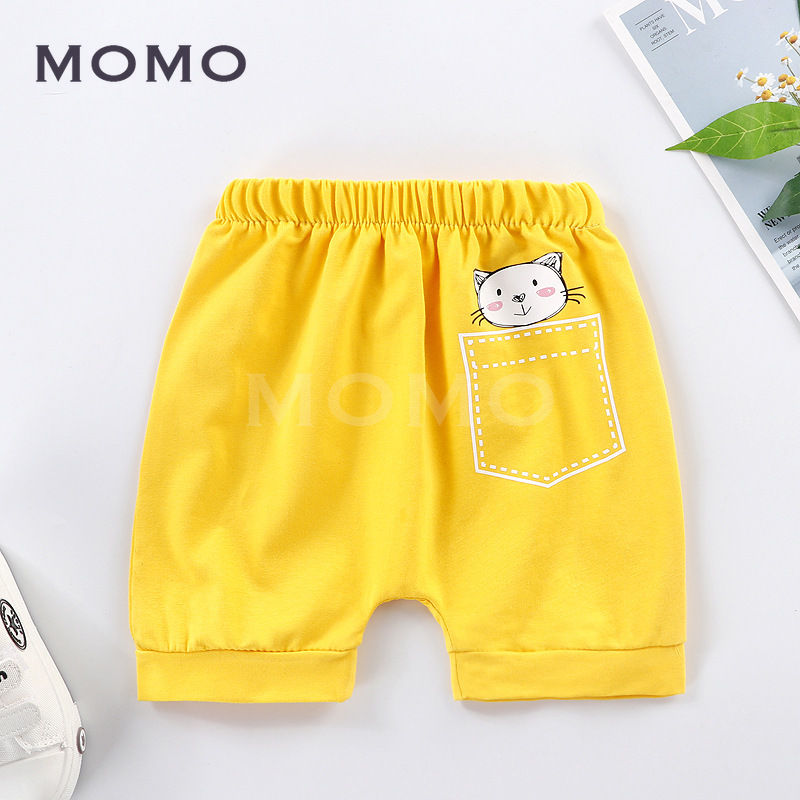 Quần Short Cotton Kiểu Hoạt Hình Xinh Xắn Cho Bé 0-5 Tuổi