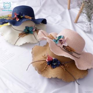 Nón Cối Phối Hoa Cho Bé Gái
