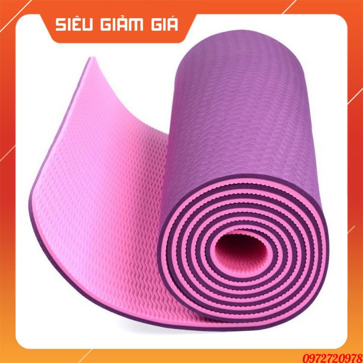 Thảm Tập Yoga TPE Tập GYM Cao Cấp 2 Lớp Chống Trượt Dụng Cụ Thể Thao Chăm Sóc Sức Khỏe Nam Nữ