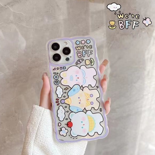 Ốp Điện Thoại Silicon Mềm Trong Suốt Chống Sốc Dễ Thương Cho IPhone 12 13 SE2020 6 6S 7 8 Plus X XS XR 11 Pro Max