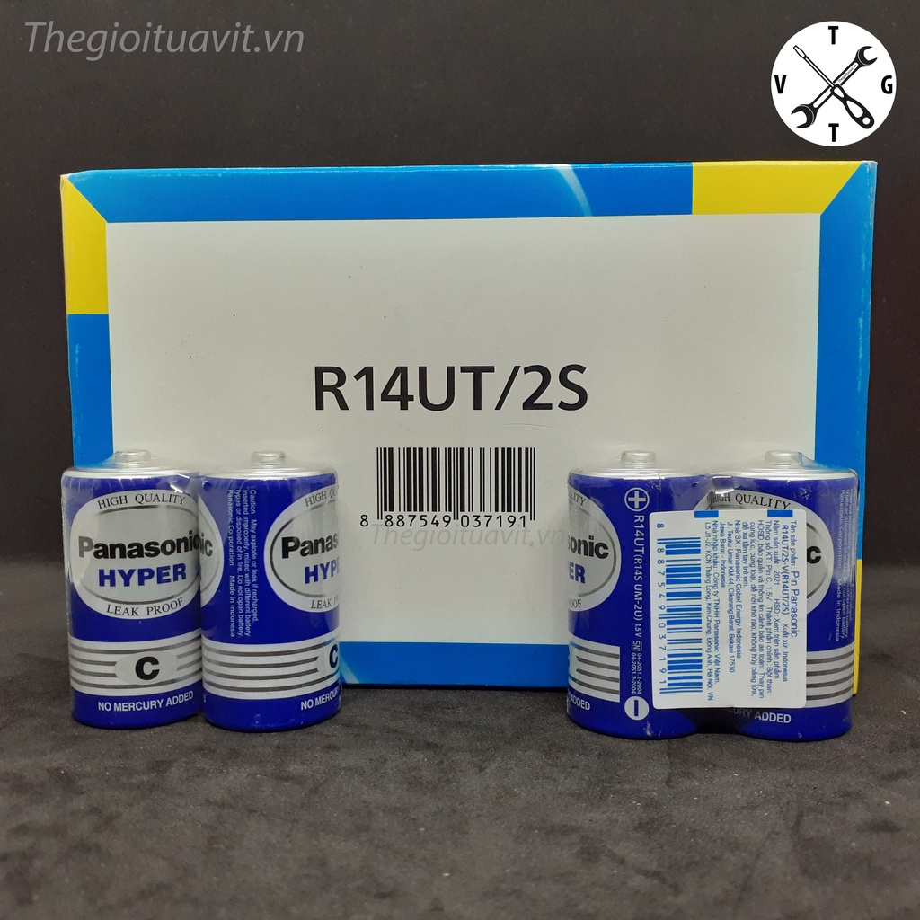 Hộp 24 viên Pin trung C, pin đại D HYPER Panasonic chính hãng