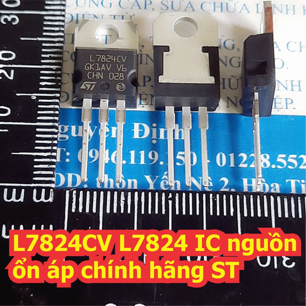 5 con L7824CV L7824 IC nguồn ổn áp chính hãng ST kde7483