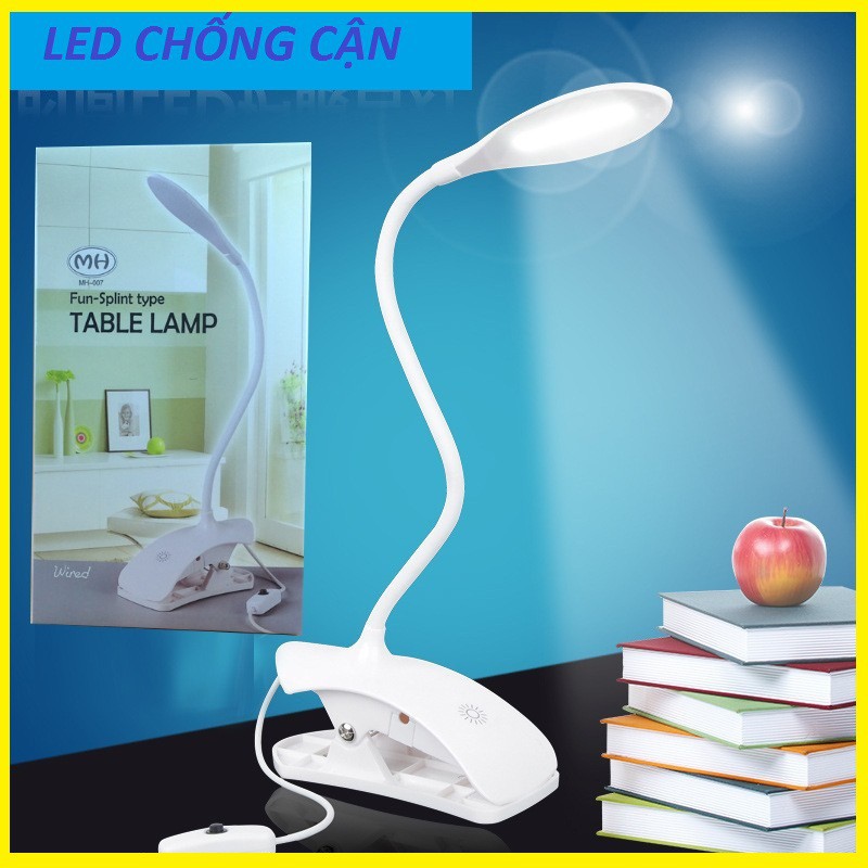 (CAM KẾT GIAO ĐÚNG MÀU ) ĐÈN ĐỌC SÁCH KẸP BÀN CHỐNG CẬN 14 CHIP LED THÔNG MINH TABLE LAMB NGUỒN USB - Đèn đọc sách kẹp b