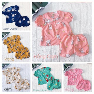 Bộ Pijama bé gái cánh sen chất xuất dư cực xinh cho bé gái - 6 màu lựa chọn
