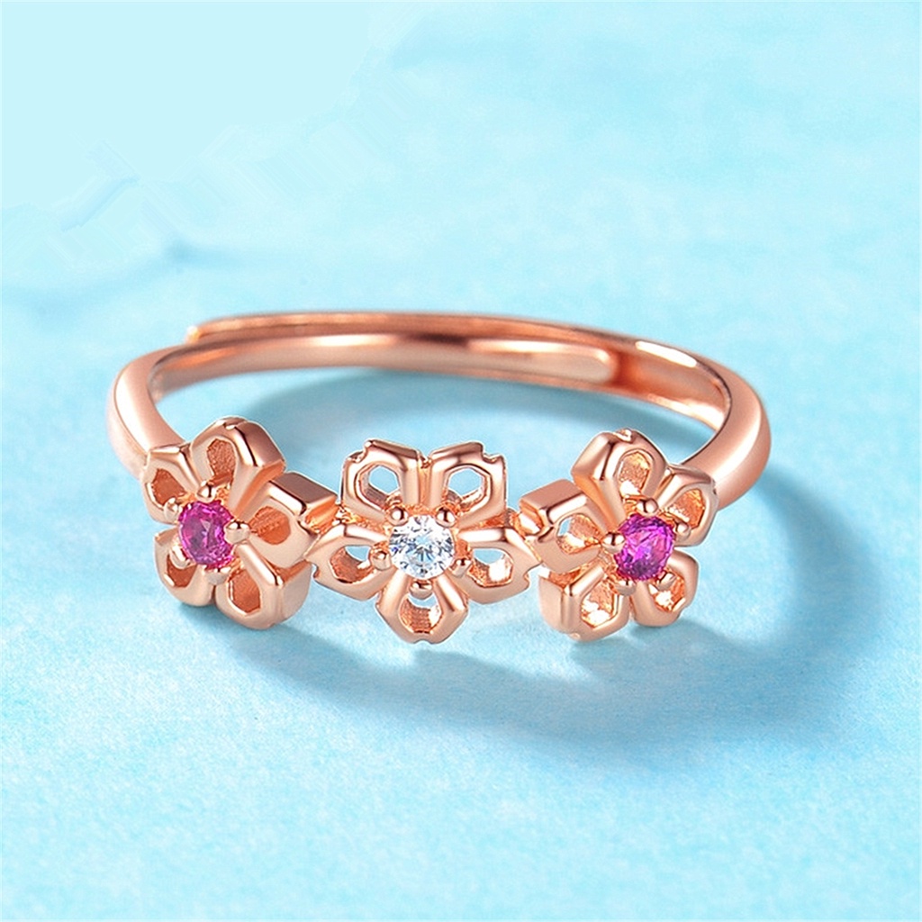 Nhẫn Mạ Bạc 925 Hình Hoa Phong Cách Hàn Quốc Dành Cho Nữ Cincin-S1