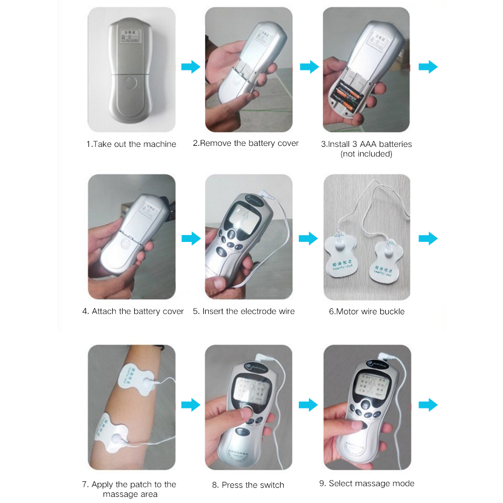Máy Mát Xa Cơ Thể Kỹ Thuật Số Hỗ Trợ Nâng Cơ Lưng / Chân Kèm Miếng Đệm Tiện Dụng