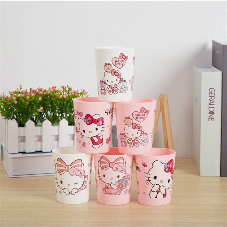 Cốc XIAODUOJIAJU bằng nhựa đựng bàn chải đánh răng 260ml hình mèo đáng yêu