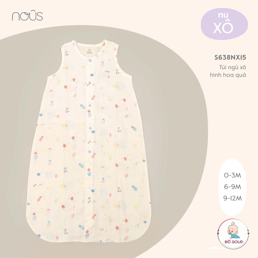 Túi Ngủ Cho Bé,Túi Ngủ Nous Chất Xô Mềm Nhẹ Thoáng