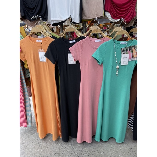 VÁY MAXI TĂM CỔ TRÒN CÓ GIÃN DÁNG DÀI CHẤT ĐẸP MS19892