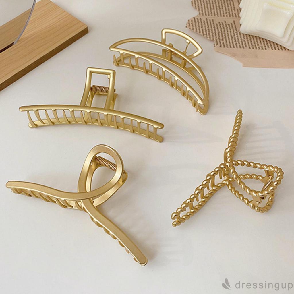 Kẹp tóc hàm cá mập hỗ trợ rửa mặt màu sắc đơn giản dành cho nữ