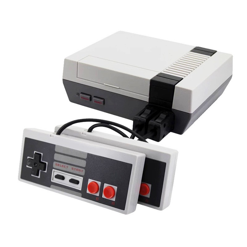Máy Chơi Game NES Kèm 2 Tay Game Và Dây AV Lên Tivi 620 Trò Chơi