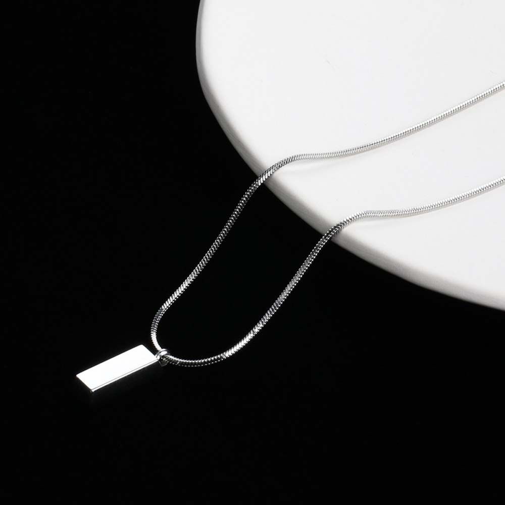 Vòng cổ sợi xích mặt hình học đơn giản phong cách hip hop Hàn Quốc thời trang cho nam nữ