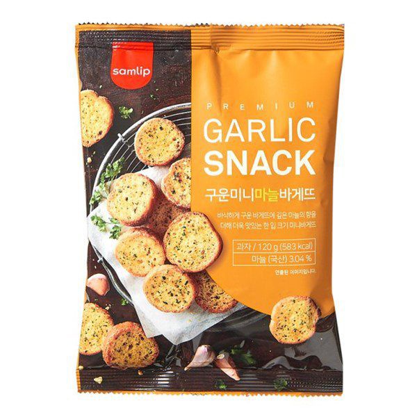 Snack bánh mì Samlip Hàn Quốc bịch 120g 2 vị