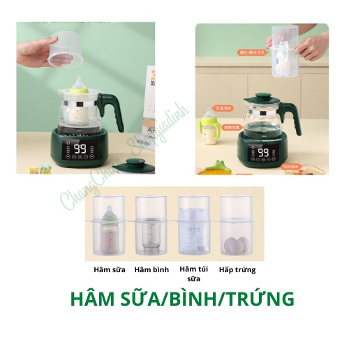 Máy đun nước pha sữa, hâm sữa và hâm bình sữa đến 72h, có thể điều chỉnh được nhiệt độ