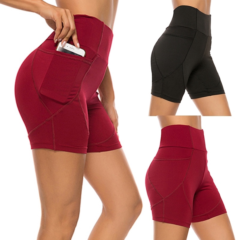 Quần short tập thể thao có túi cho nữ