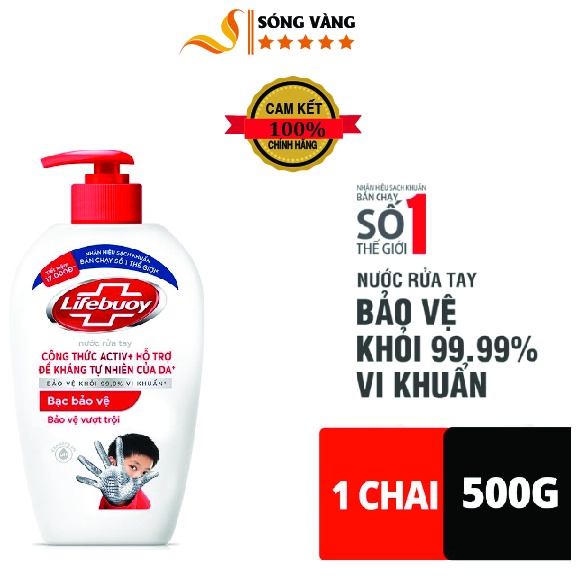 Nước rửa tay Lifebuoy dạng chai tiện dụng