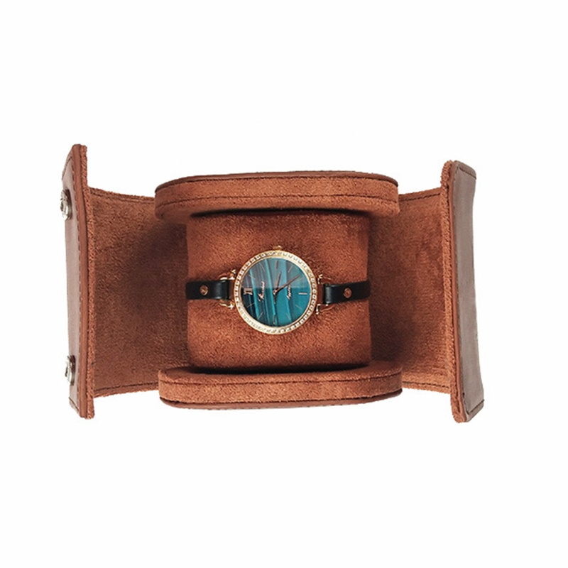 Hộp Đựng Đồng Hồ Dạng Cuộn Bọc Da Mềm Có Thể Tháo Rời