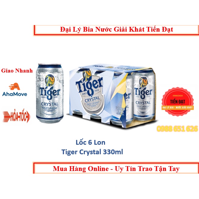 Lốc 4 Lon Bia Tiger Bạc/Tiger Crystal [4 Lon X 330ML]