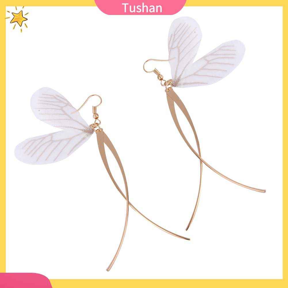 Khuyên tai tua rua hình cánh bướm phong cách cổ điển thanh lịch dành cho nữ