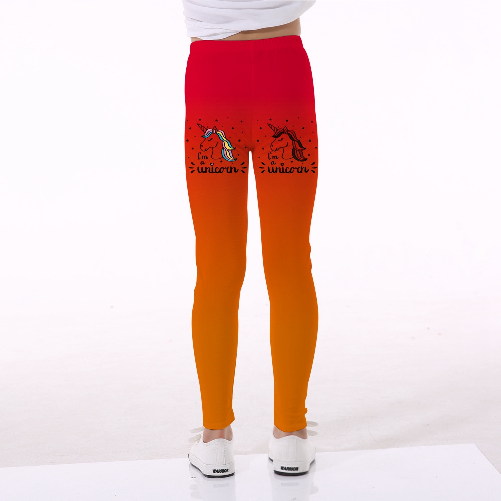 Quần Legging Dài Họa Tiết Kì Lân 3d Cho Bé Gái