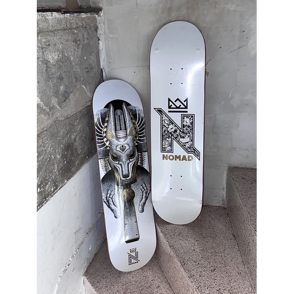 Mặt Ván Trượt Skateboard NOMAD TATTOO LOGO WHITE 8.25