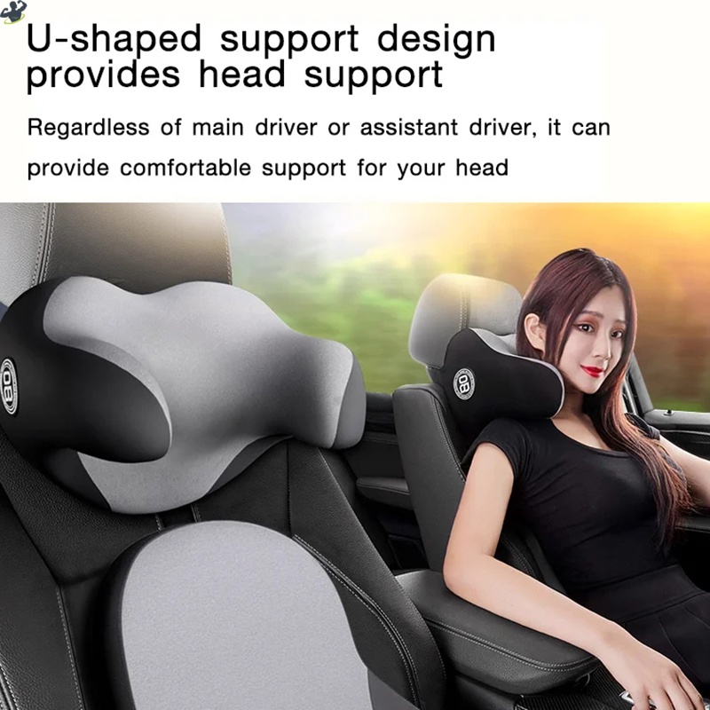Gối Kê Cổ Hình Chữ U 3D Bằng Memory Foam Mềm Mại Thoáng Khí Gắn Ghế Ngồi Xe Hơi
