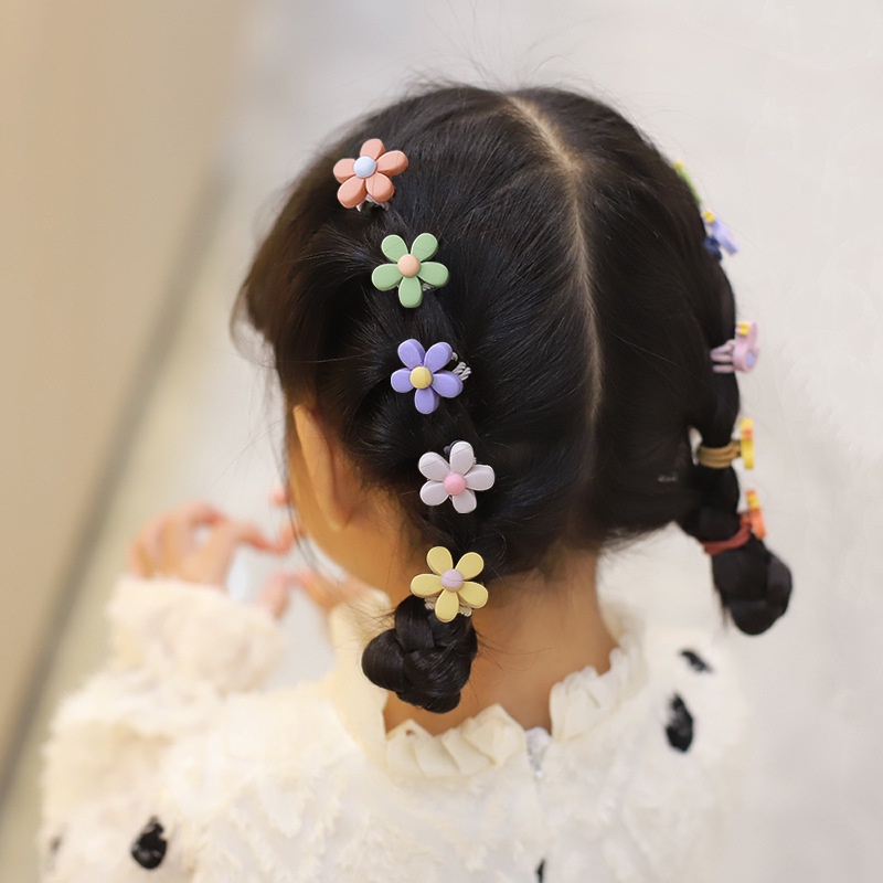 Set 10 dây buộc tóc cao su họa tiết hoạt hình dễ thương cho bé Quà tặng