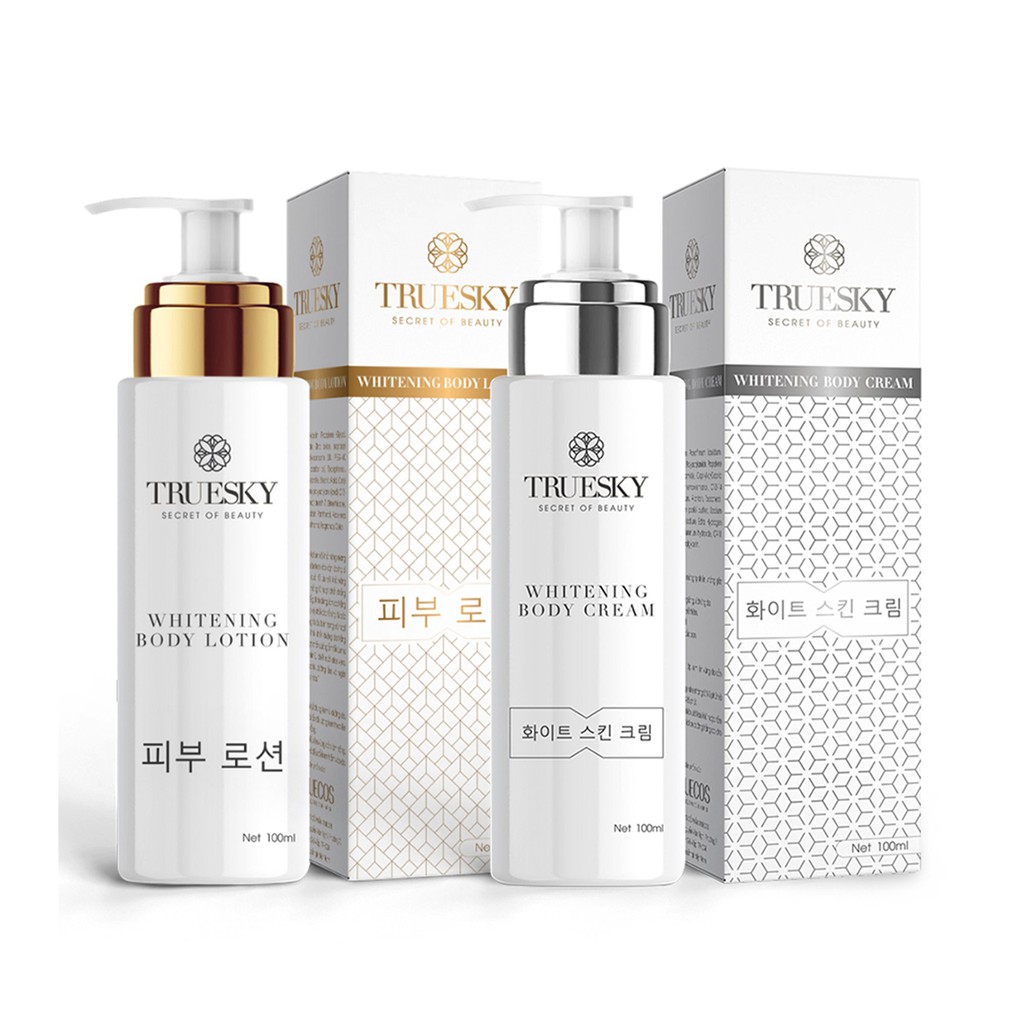 Bộ tắm trắng toàn thân Truesky dạng vòi nhấn gồm 1 chai ủ trắng 100ml & 1 chai dưỡng trắng 100ml | BigBuy360 - bigbuy360.vn