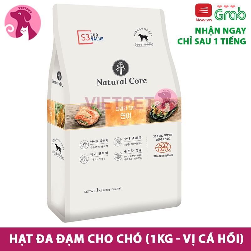 Thức ăn cho chó - Hạt Hữu Cơ Đa Đạm Natural Core Cho Mọi Giống Chó &amp; Lứa Tuổi - NK Hàn Quốc (Full vị)