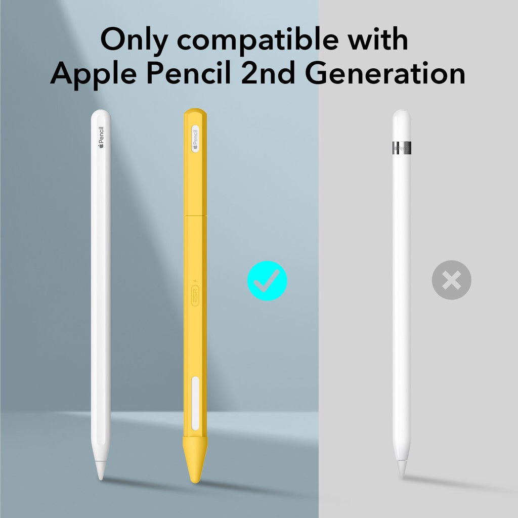 Vỏ Bọc Silicon Siêu Mỏng Cho Apple Pencil 2 ESR Kiểu Bút Chì 2 Màu- Hàng Chính Hãng