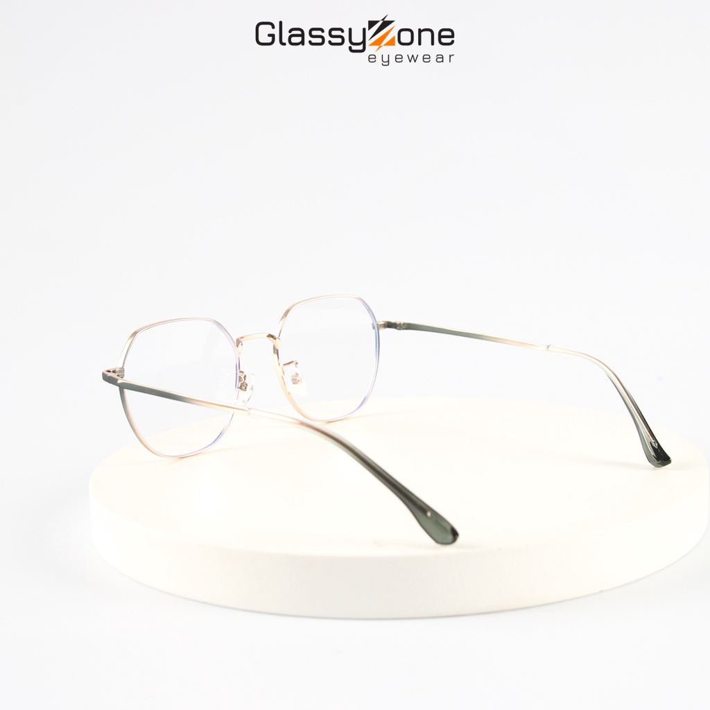 Gọng kính cận, Mắt kính giả cận kim loại Form oval Nam Nữ Corretta- GlassyZone