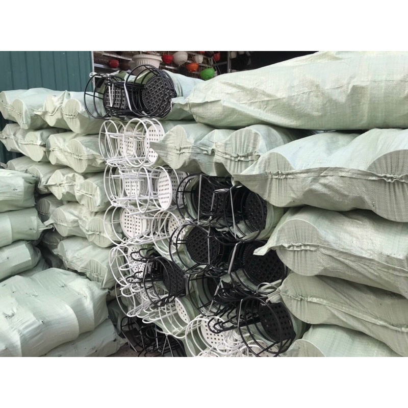 GIỎ SẮT Treo Chậu Hoa Ban Công Hình Tròn - Màu Đen