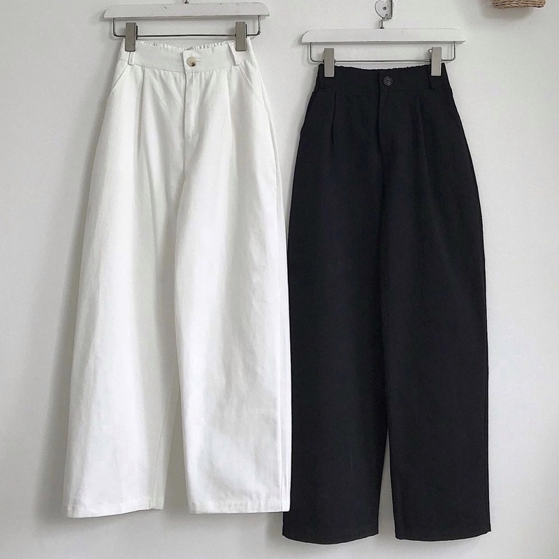 Quần kaki nữ ống rộng dáng suông LOSI ulzzang (ảnh thật)