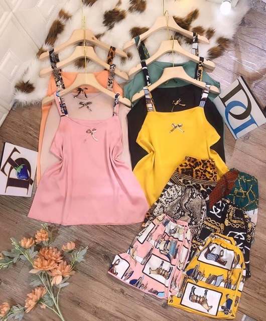 Bộ đùi lụa satin hai dây các màu | BigBuy360 - bigbuy360.vn