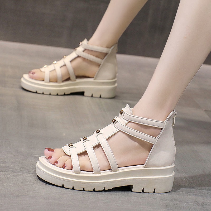 Giày Sandal Đế Dày Mùa Hè Phong Cách Hàn Quốc Mới Dễ Phối Đồ