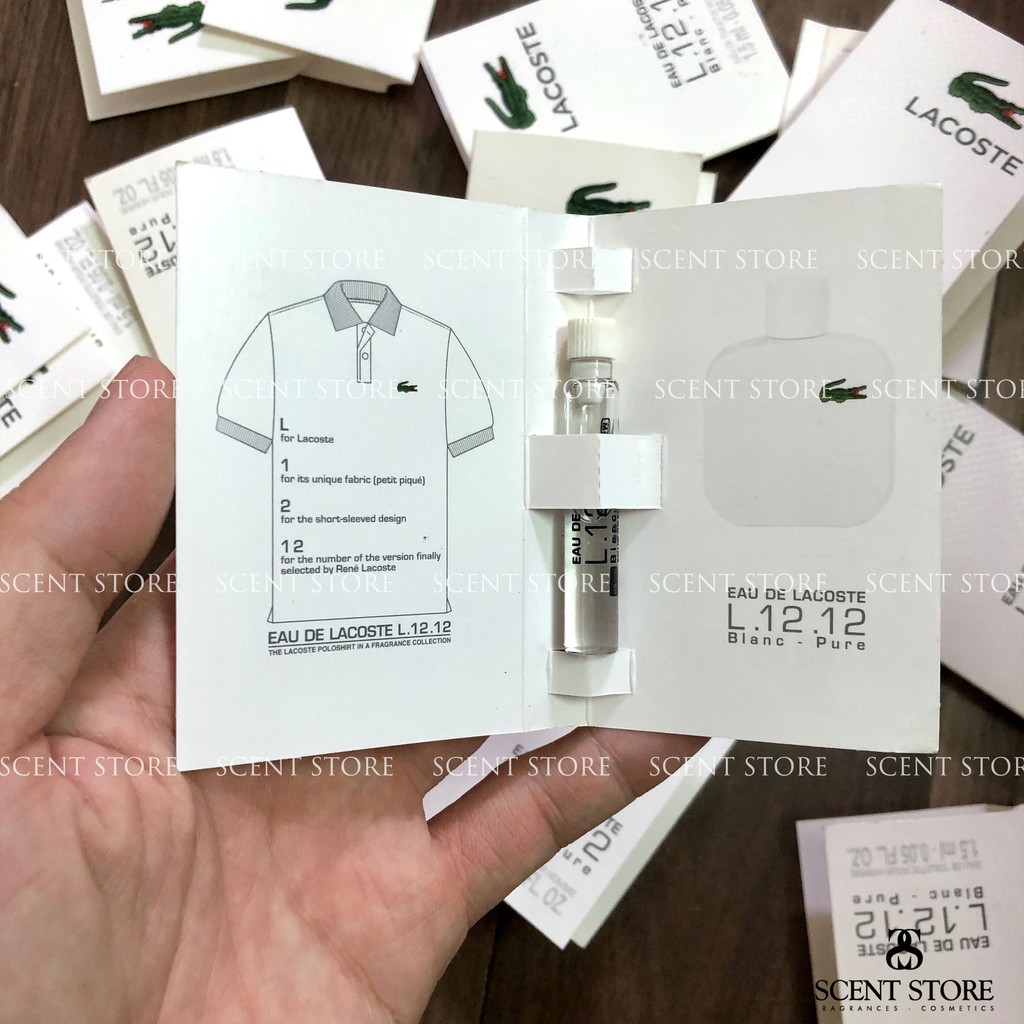Scentstorevn - Vial chính hãng nước hoa Lacoste L.12.12 White (Blance) [1.5ml] | BigBuy360 - bigbuy360.vn