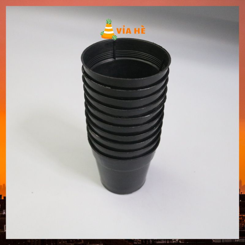 Chậu nhựa đen cứng mini size nhỏ 8x9 THAKICO trồng sen đá xương rồng giá tại xưởng