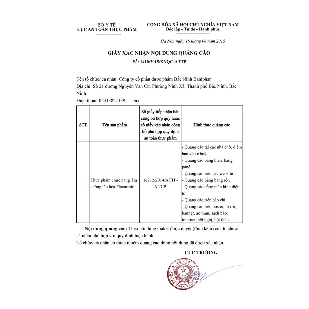 Trà vị cam Flacurmin BANIPHAR Hộp 15 gói mỗi gói 7,5g | BigBuy360 - bigbuy360.vn