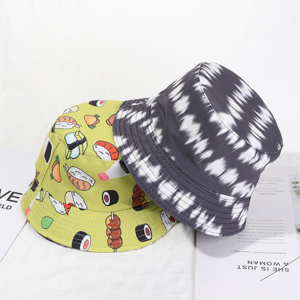 Nón Tai Bèo Hai Mặt Chất Liệu Cotton Họa Tiết Bầu Trời Đầy Sao Màu Cầu Vồng Phong Cách Hip hop Cho Nam