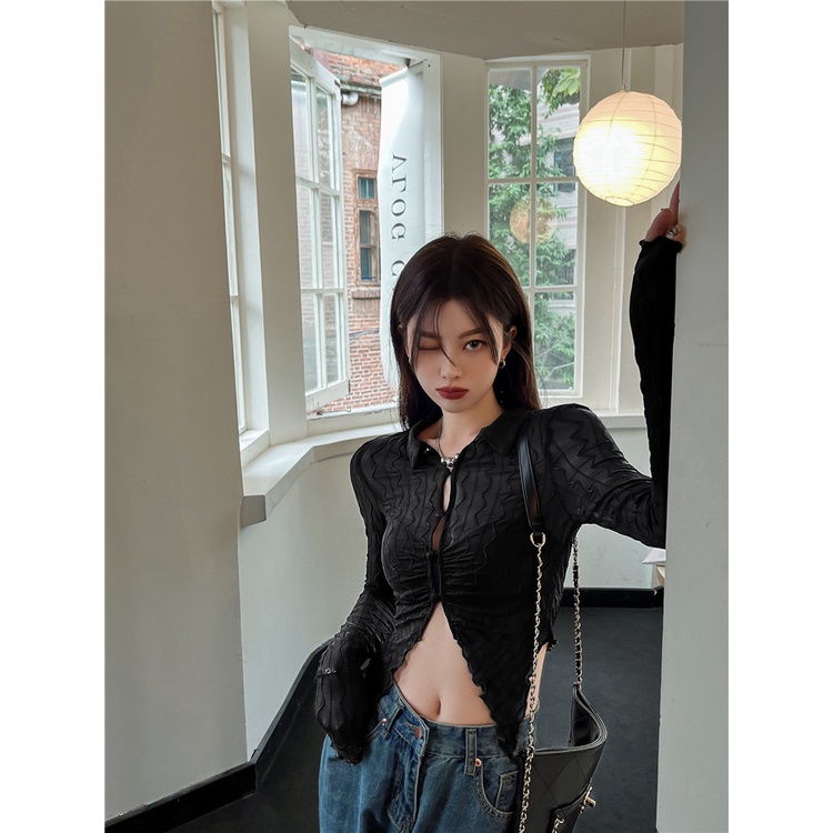 Cocory vn Áo Sweater Dệt Kim Tay Dài Chống Nắng Phong Cách Vintage Thời Trang Cho Nữ