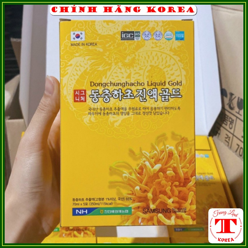 Nước đông trùng hạ thảo hàn quốc, hộp 30 gói - Đông trùng thượng hạng giúp mát gan, bổ phổi, tăng đề kháng, giảm stress