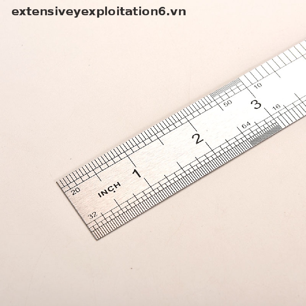 Thước đo hai mặt chất liệu thép không gỉ 30cm 3cc