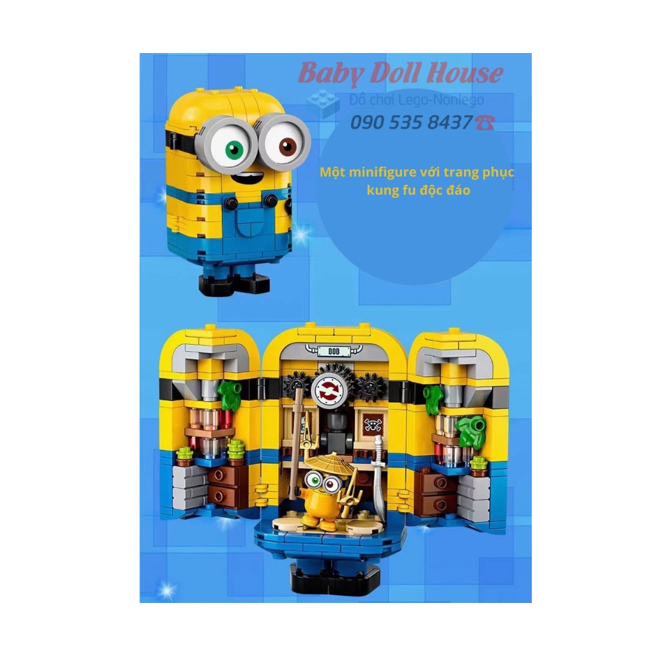 Đồ chơi lắp ráp Minion 3 TRONG 1 tương thích với Lego X19009