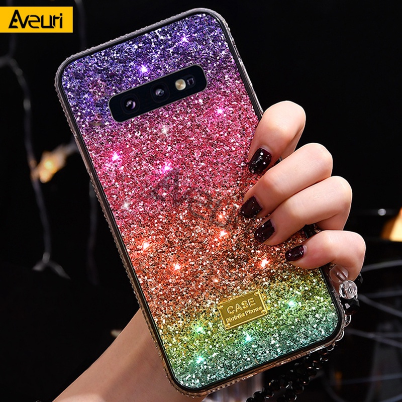 Ốp Điện Thoại Đính Đá Sang Trọng Cho Samsung Galaxy S22 S10 S21 Plus Note 20 Ultra 10 Plus A51 A71 M21