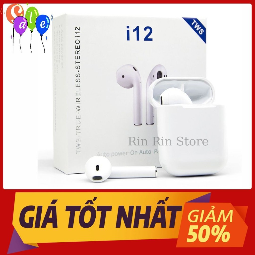 Tai Nghe i12 TWS Bluetooth 5.0 True wireless -chuyên Gaming -dành cho điện thoại